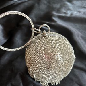 Crystal Evening Clutch Purse Tassel (worn once)